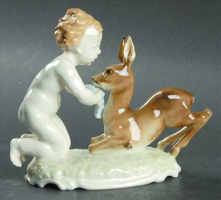 Children Fawn With Child-Brown Fawn - Boxed