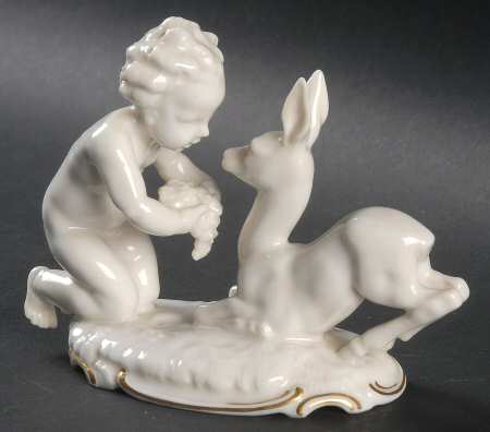 Children Fawn With Child-White/Gold - No Box