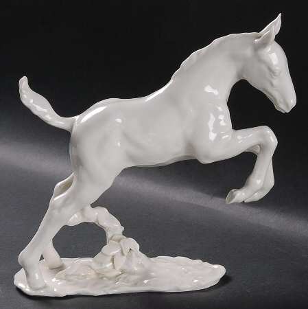 Horses Foal Leaping-White - Boxed