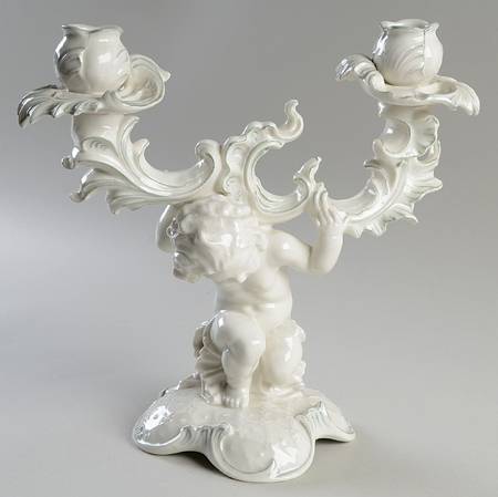 Giftware Cherub 2 Light Candleholder-Green Accent - Boxed