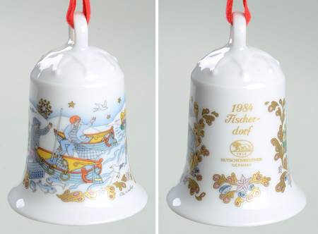 Annual China Christmas Bell Fishing Village - Boxed