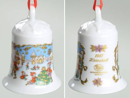 Annual China Christmas Bell Small Town - No Box
