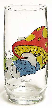 Smurf Glasses Lazy Smurf - No Box