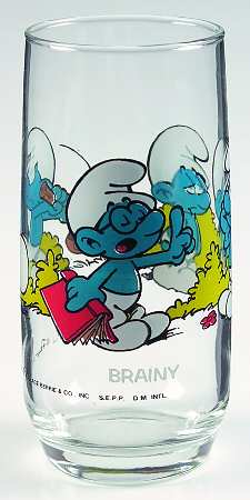 Smurf Glasses Brainy Smurf - No Box
