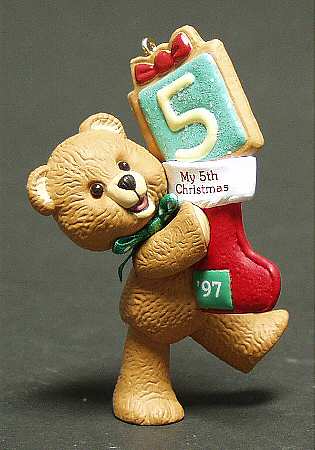 Child's Age Collection 1997-Childs 5th Christmas-Bear - No Box
