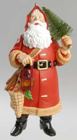 2000 Hallmark Christmas Ornaments Winterberry Santa - Boxed
