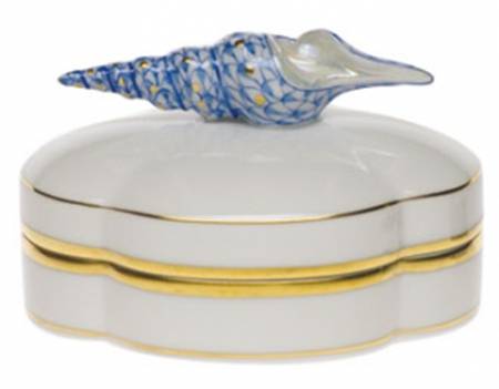 Boxes Neptune Box Turritella Shell-Blue - No Box