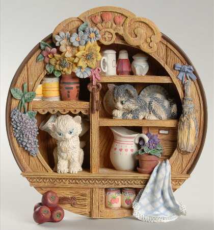 Knick Knack Kitty Cats Kittens In The Cupboard - Boxed by Hamilton Collection