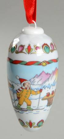 Annual China Pine Cone Ornament Alpine Glow - Boxed