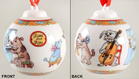 Miniature Ball Ornaments Canine Orchestra - Boxed