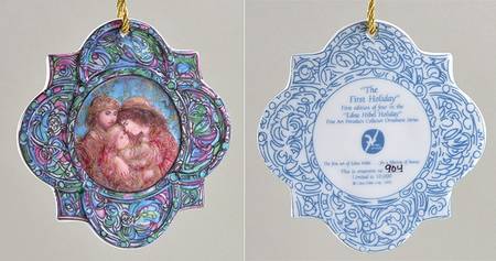 Edna Hibel Holiday Ornaments by Hibel