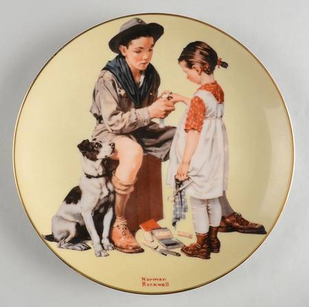 Rockwell's Gentle Memories A Helping Hand - With Box