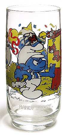 Smurfs Glass Series #2 Handy Smurf - No Box