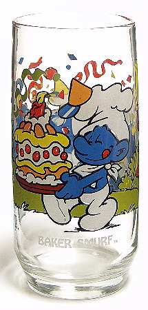 Smurfs Glass Series #2 Baker Smurf - No Box