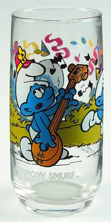 Smurfs Glass Series #2 Harmony Smurf - No Box