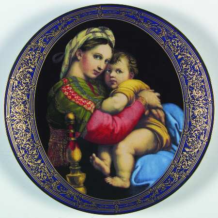 Madonna and Child-Plate Madonna Della Sedia - With Box