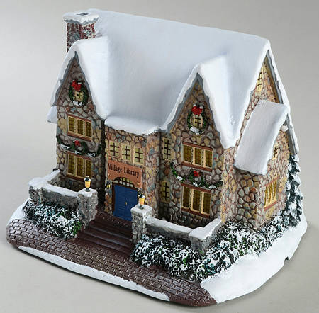 Thomas Kinkades Village Christmas Village Library - No Box