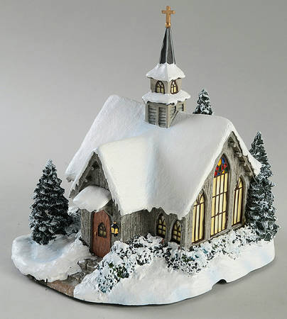 Thomas Kinkades Village Christmas Christmas Chapel - No Box