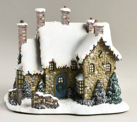 Thomas Kinkades Village Christmas McKenna's Christmas - No Box