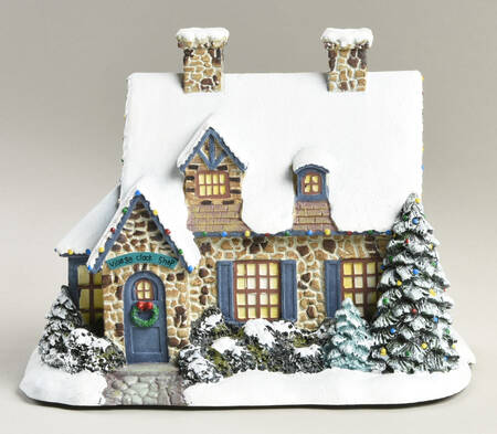 Thomas Kinkades Village Christmas Clock Shop - No Box