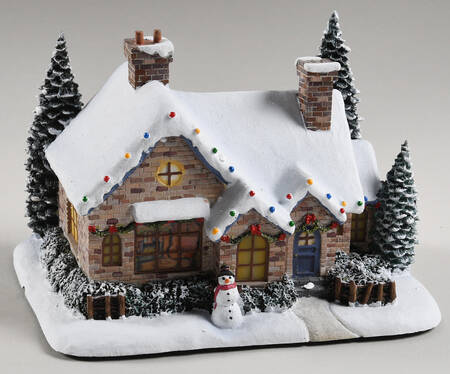 Thomas Kinkades Village Christmas Home For The Holidays - No Box