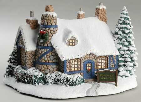 Thomas Kinkades Village Christmas Stonehearth Restaurant - No Box by Hawthorne Village