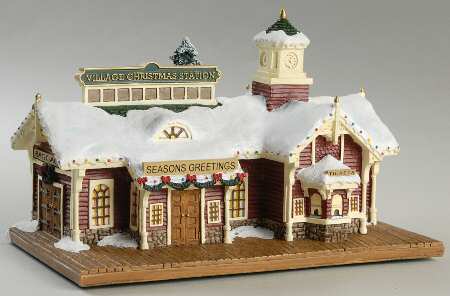 Thomas Kinkades Village Christmas Village Christmas Station - No Box