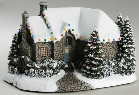 Thomas Kinkades Village Christmas Village Antiques - No Box