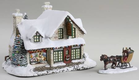 Thomas Kinkades Village Christmas Santa's Workshop Toys - No Box