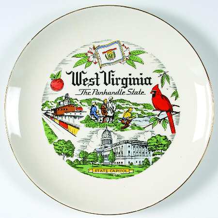 Homer Laughlin Plate West Va Panhandle State - No Box