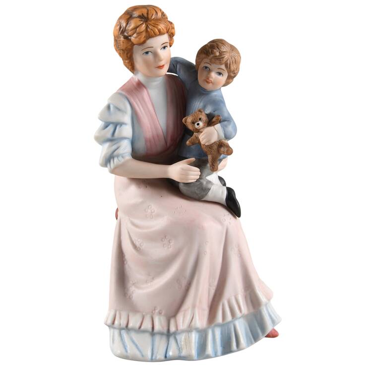 Homco Figurines Mother And Child W/Teddybear - No Box