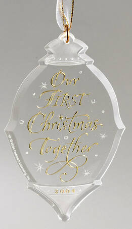2004 Hallmark Christmas Ornaments Our First Christmas Together-Acrylic - No Box