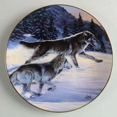 Year of the Wolf Free As The Wind - No Box by Hamilton Collection