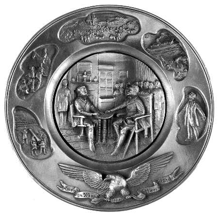 Hudson Pewter Plate American War Between States - Boxed