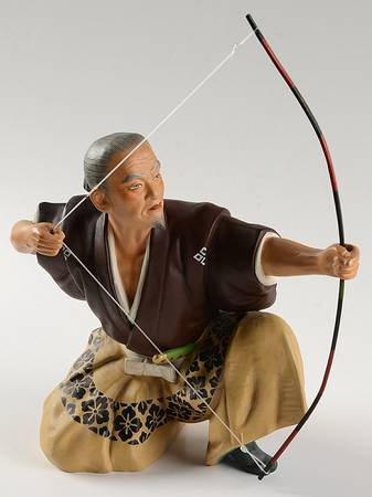 Hakata Urasaki Figurine Samurai Archer - No Box