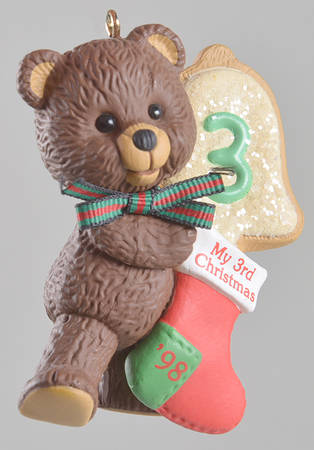 Child's Age Collection 1998-Childs 3rd Christmas-Bear - Boxed