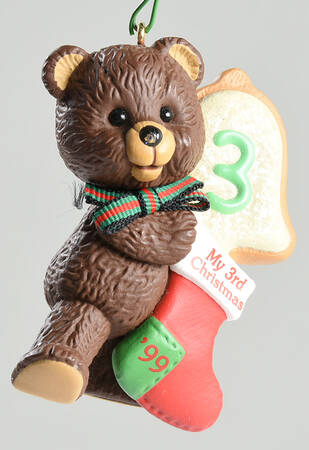 Child's Age Collection 1999-Childs 3rd Christmas-Bear - No Box