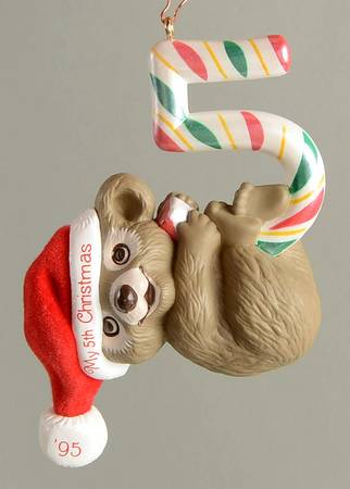 Child's Age Collection 1995-Childs 5th Christmas-Bear - Boxed