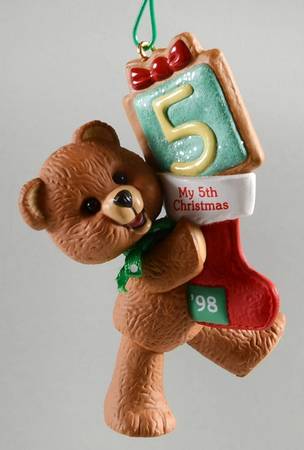 Child's Age Collection 1998-Childs 5th Christmas-Bear - No Box