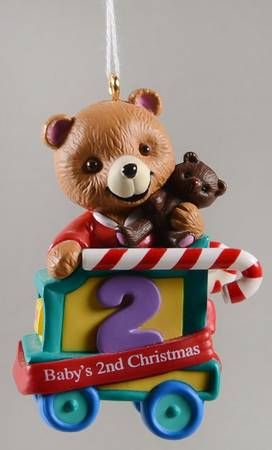 Child's Age Collection 2001-Babys 2nd Christmas-Bear - Boxed