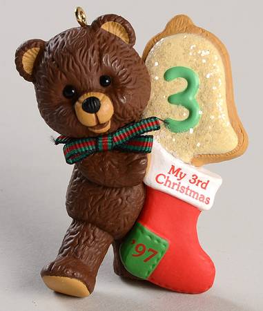Child's Age Collection 1997-Childs 3rd Christmas-Bear - No Box