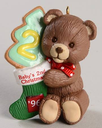 Child's Age Collection 1996-Babys 2nd Christmas-Bear - No Box