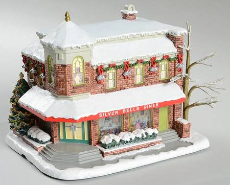 Rockwell's Christmas Village Silver Bells Diner - No Box