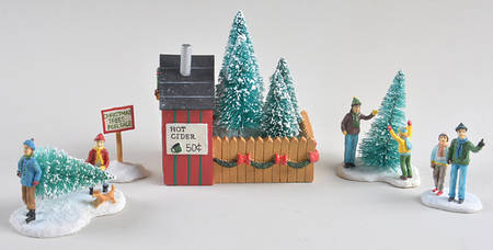 Christmas Village Accessories Christmas Tree Stand Lot  - No Box