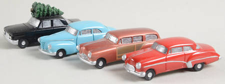 Christmas Village Accessories Roaring Roadsters - No Box