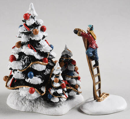 Christmas Village Accessories Decorating The Tree - No Box