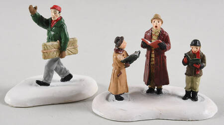 Christmas Village Accessories Norman Rockwell & Carolers - No Box