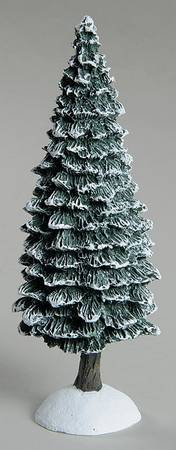 Christmas Village Accessories Snowy Pine-Tree - No Box