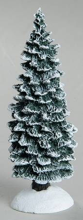 Christmas Village Accessories Snowy Pine-Tree - No Box