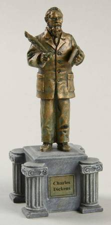 Christmas Village Accessories Charles Dickens Statue - Boxed